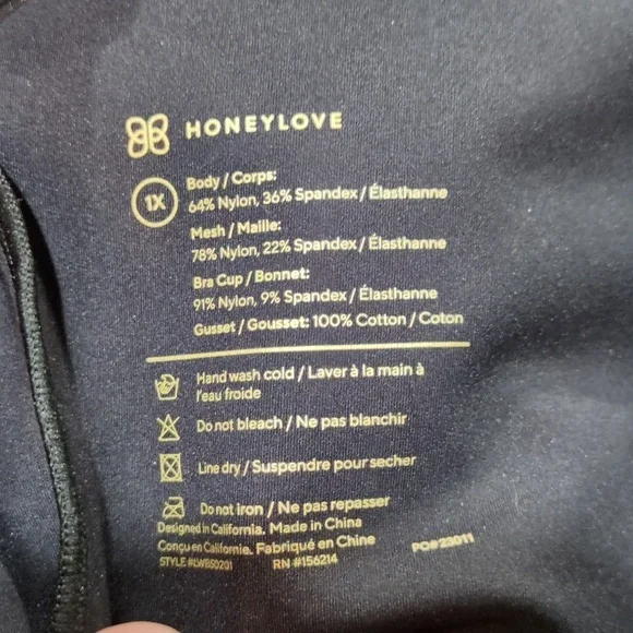 Honeylove Black Bodysuit - Picture 3 of 5